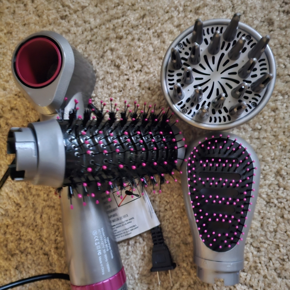 Silver and Pink Hair Styling Tool Set - Picture 3 of 4